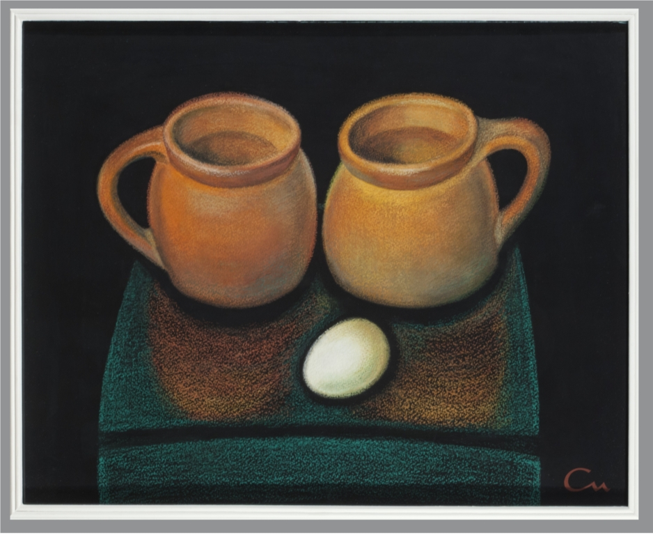 ''Семья'', 1995. Акрил, масляная пастель, 41х51, 5 см