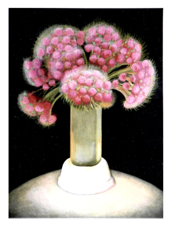 ''Цветущий лук'', 2000-е. Акрил, масляная пастель