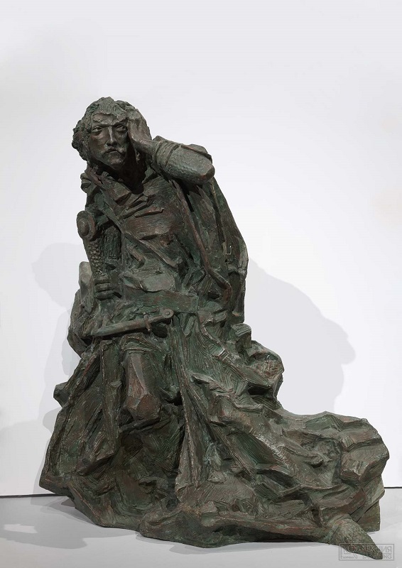 Врубель М.А. Роберт. Мужская фигура. Из группы ''Роберт и монахини''. 1896. ГТГ