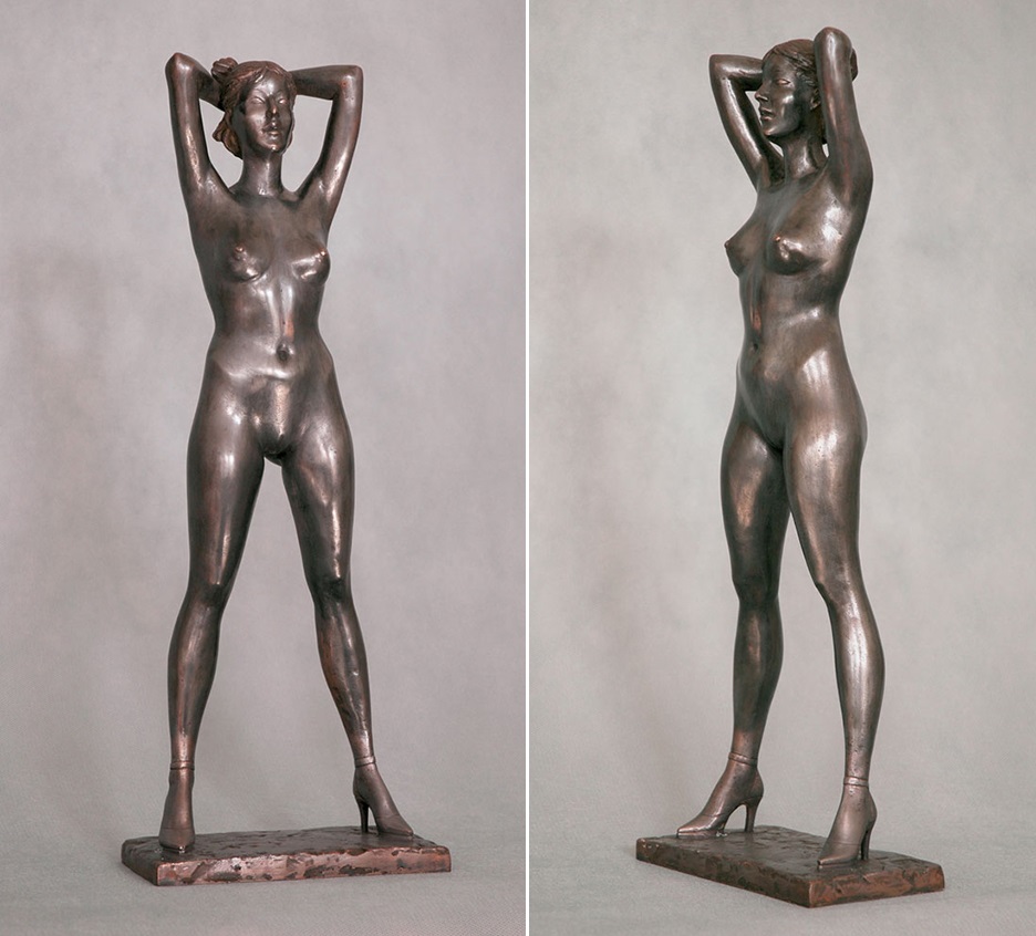 Максим Аксёнов. "Объект" № 1, 2006. Из серии "Высокие каблуки". Бронза, патина, 55х21х12 см. Фото из архива Максима Аксёнова
