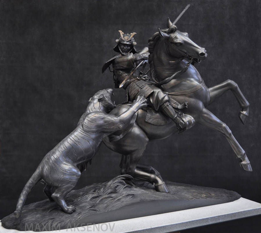 Максим Аксёнов. "Самурай", 2011. Бронза, тонировка, 100х120 см. Фото из архива Максима Аксёнова