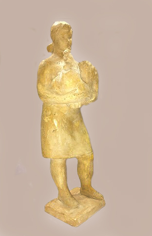 Николай Атюнин. "Птичница", 1950-е. Гипс, 41х15 см. Фото: галерея Леонида Шишкина