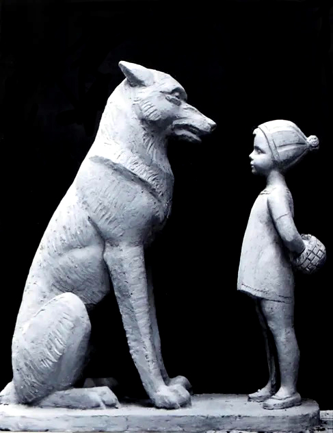 Николай Атюнин. "Маша и волк", 1950-е. Гипс 