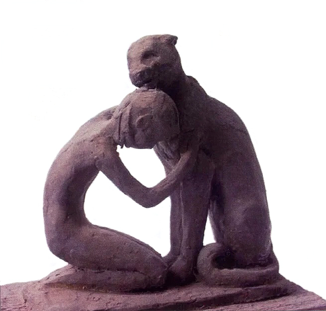 Николай Атюнин. "Маугли", 1969. Бронза, 11x15x7 см. Фото из каталога "Николай Атюнин. Скульптура", 2007