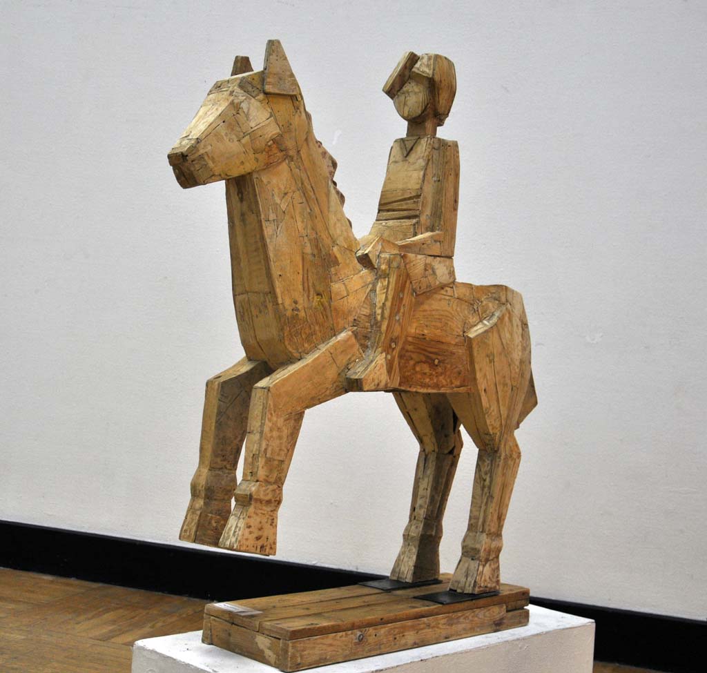 ''Всадница'', 2003. Дерево,131х98х31