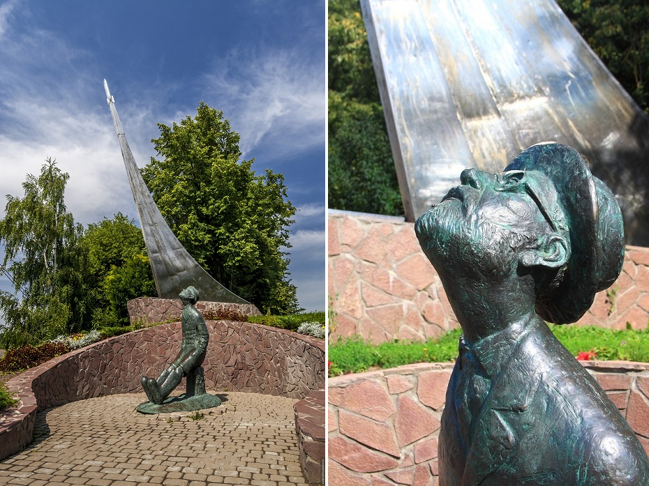 Сергей Бычков. Памятник К.Э. Циолковскому, 2007. Бронза. Боровск, Калужская область. Эскиз памятника: Государственная Третьяковская галерея, Москва