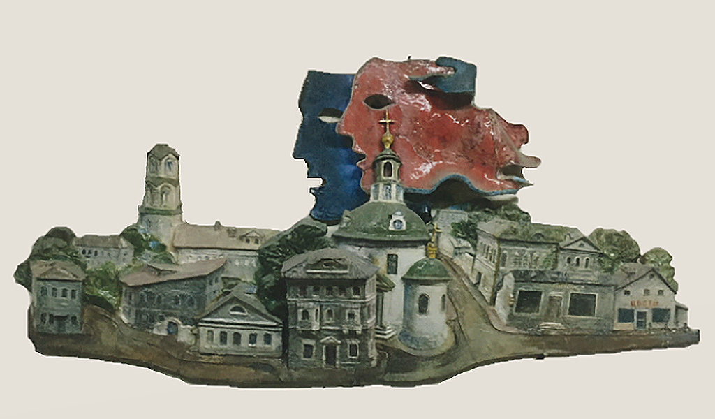 Валерия Доброхотова. "Старая Москва" (Армянский переулок), 1989. Рельеф. Шамот, 150х80х20 см. Фото из архива Валерии Доброхотовой 