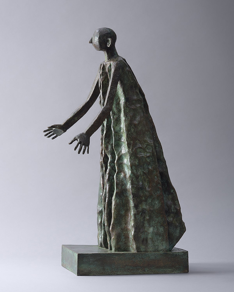 ''Сизиф", 2024. Бронза, 72х27х42 см
