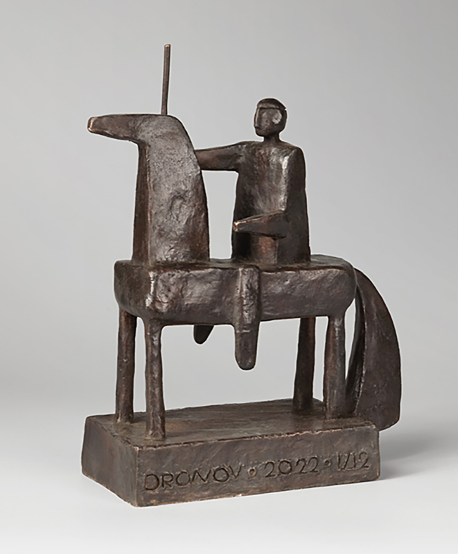 ''Всадник'', 2022. Бронза, 21х17х7,5 см