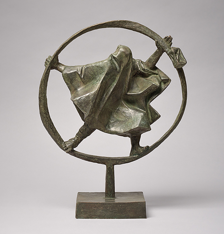 ''Колесо фортуны'', 2023. Бронза, 38х30х12 см