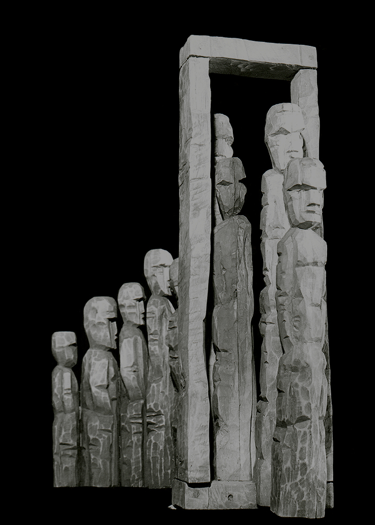 ''Очередь'', 1985. Дерево. 
