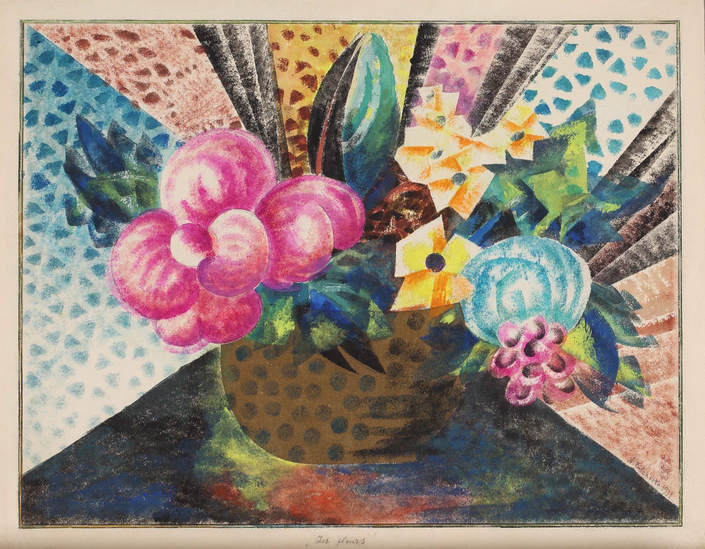Александра Кольцова-Бычкова. ''Цветы'', 1931