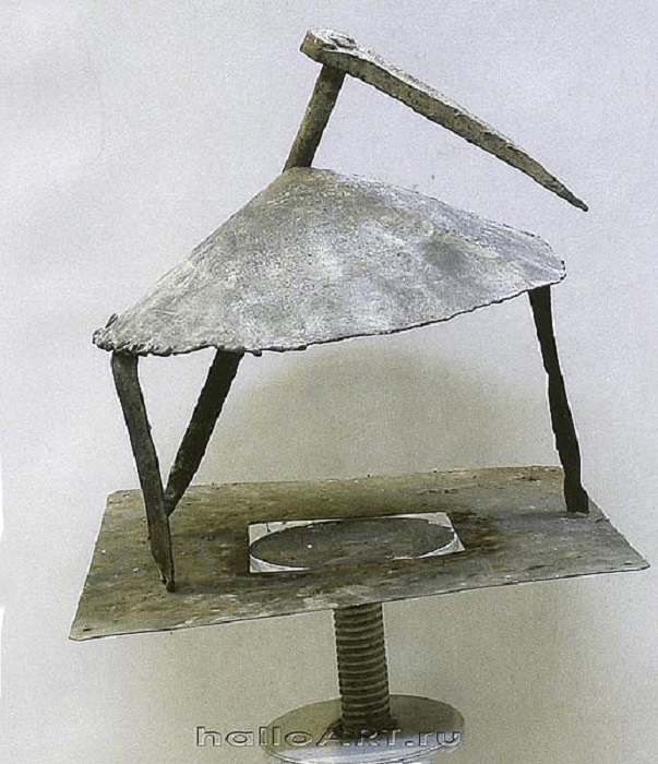 Анатолий Комелин. "Грачи прилетели", 1998. Железо, 38х32х52 см