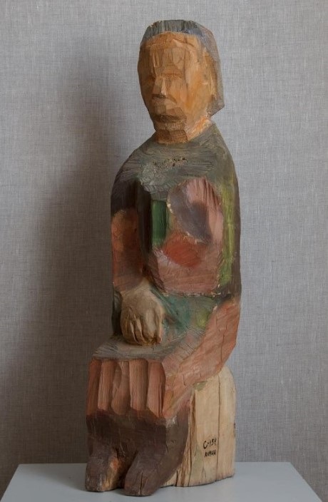 ''Портрет матери'', 1989. Дерево, 63х15,5х23 см