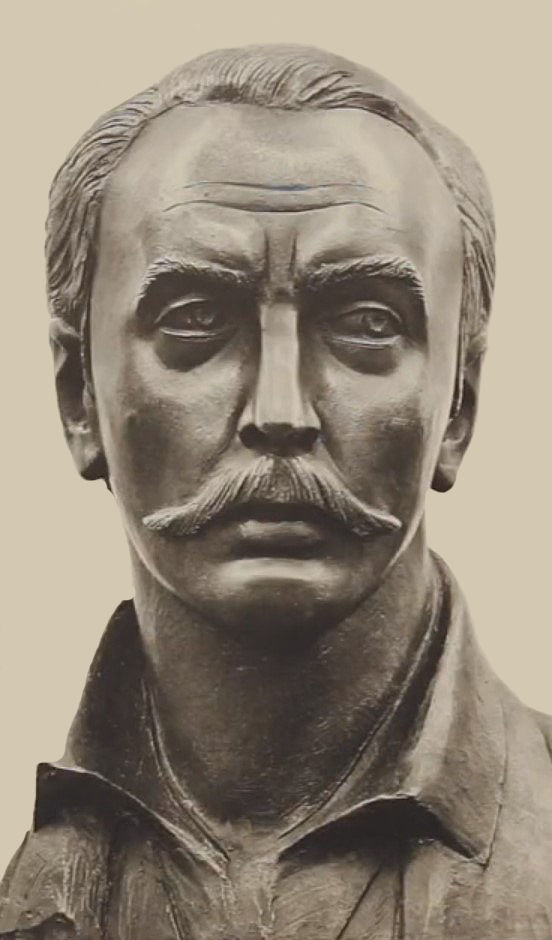 Олег Комов. "Декабрист Михаил Лунин", 1975. Бронза, 60х50х35 см. Забайкальский краевой художественный музей, Чита. Фото: альбом "Олег Комов", М., "Советский художник", 1988 