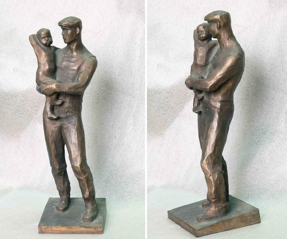 Олег Комов. "Целинник", 1971. Бронза, 45х16х15, плинт 3х13,5х15 см. Ярославский художественный музей