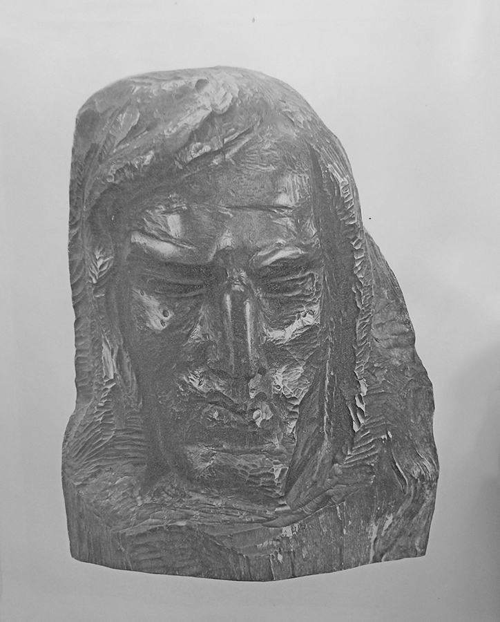 Сергей Конёнков. "Паганини", 1915. Дерево, 52х40х50 см. На 1978 год - собрание семьи Н.Я. Пешковой, Москва. Фото: альбом "Сергей Конёнков", М. "Советский художник", 1978