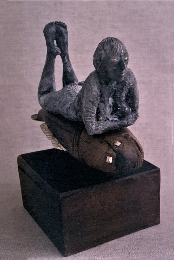Виктор Корнеев. "Сон о рыбе", 1993. Бронза, дерево, 40х30х40 см. Фото из архива Виктора Корнеева