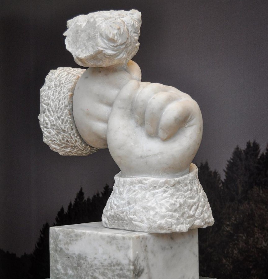 ''Цветы'', 2006. Мрамор, 70х70х40 см