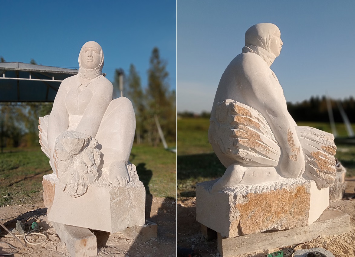 "Урожай", 2024. Известняк, высота 190 см. Горчухино, Московская область