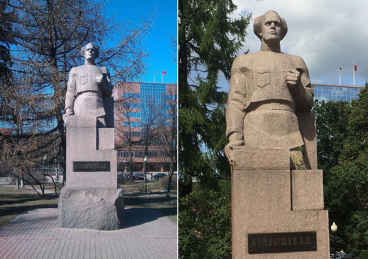 Матвей Манизер. Памятник В.В. Куйбышеву, конец 1930-х. Гранит. Преображенская пл., 9, Москва