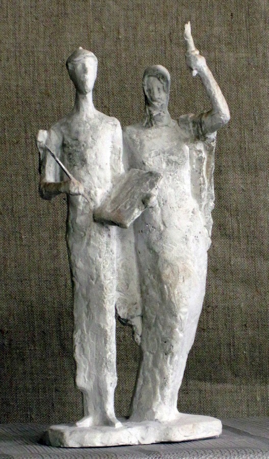 Анатолий Машаров. "Художник и муза", 1994. Гипс, высота 30 см. Фото Анны Рождественской