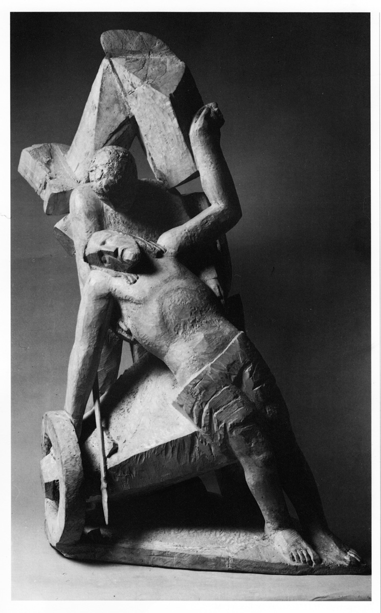 Анатолий Машаров. "Трагический мотив" (ракурс), 1989. Дерево, высота 121 см. Государственная Третьяковская галерея, Москва. Фото Анны Рождественской
