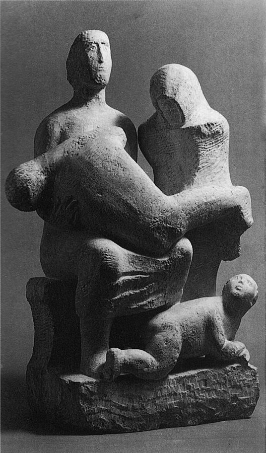 Анатолий Машаров. "И вчера, и сегодня", 1989. Известняк, высота 60 см. Государственная Третьяковская галерея, Москва. Фото Анны Рождественской