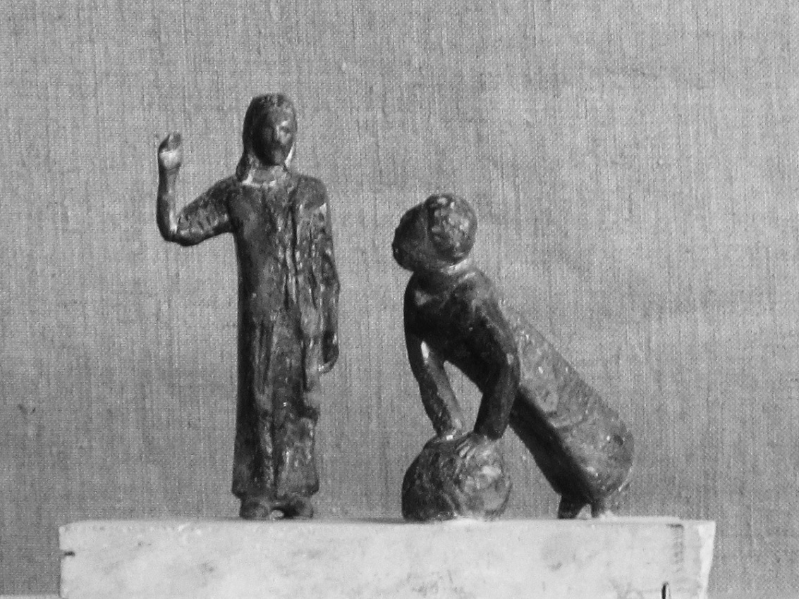 Анатолий Машаров. "Иисус и Петр", 1986. Металл, высота 15 см. Фото Анны Рождественской