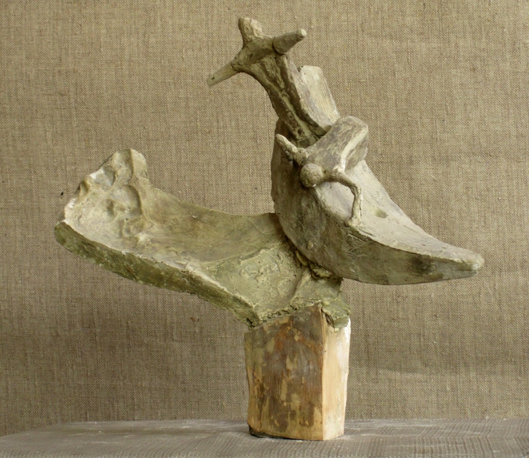 ''Шторм'', 2000. Гипс, 30х30х20 см