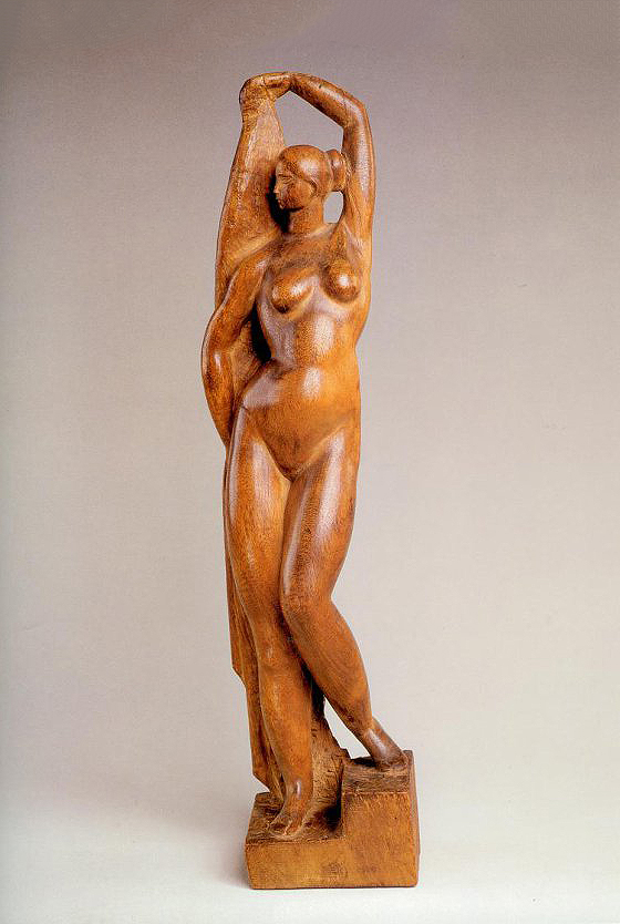 ''Обнаженная'', 1922. Дерево, 55х10,5х9,5 см.Государственный Русский музей, С.-Петербург. Фото: goskatalog.ru