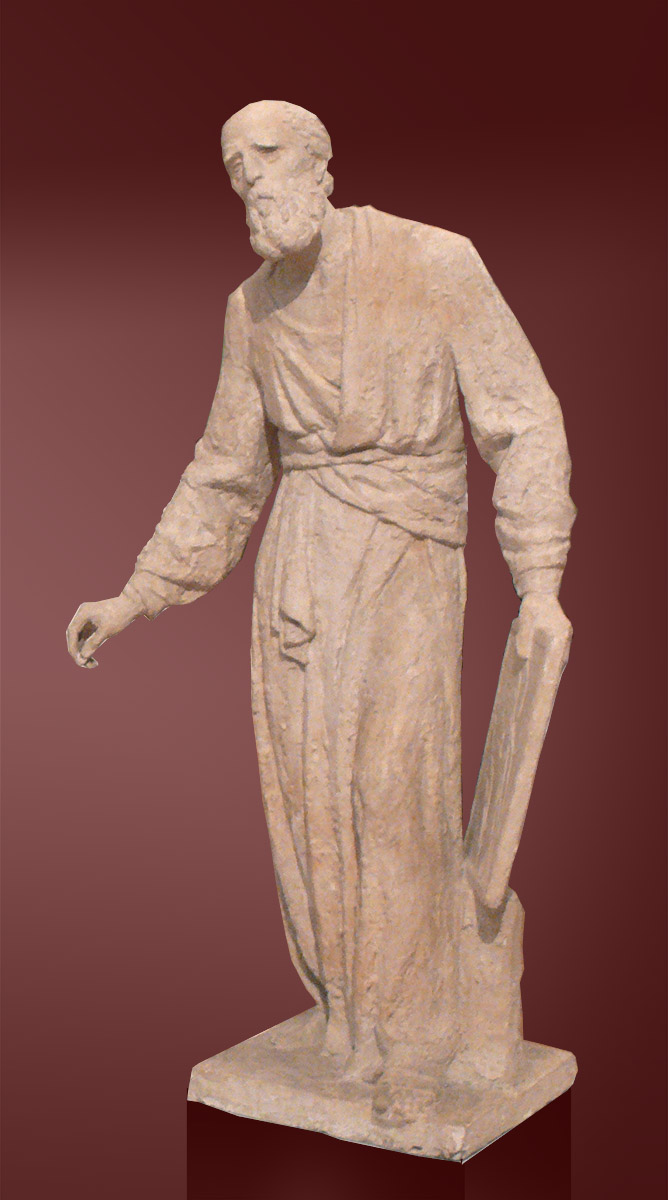 ''Андрей Рублев'', 1946 Гипс, 176х93х51 см.Государственный Русский музей, С.-Петербург.Фото: сайт ''Виртуальный русский музей''