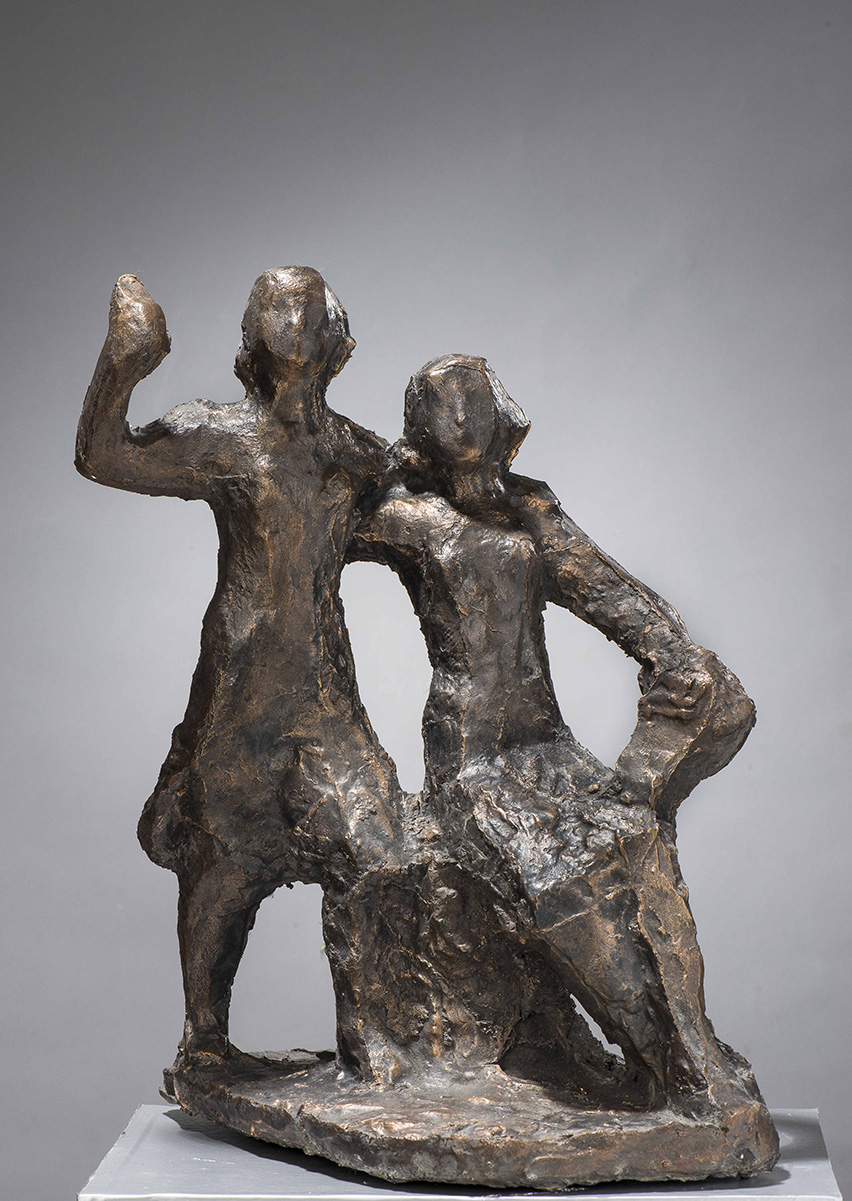 ''Юность'', 1962.Эскиз декоративной композиции  перед зданием ТЮЗа в Ленинграде.Бронза, патинирование, 38х28х28 см.Государственный музей городской скульптуры, С.-Петербург. Фото: goskatalog.ru