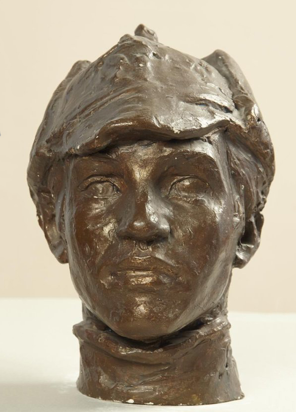 ''Молодой буденновец'', 1963. Эскиз фрагмента памятника ''Сиваш''.Гипс тонированный, 31,5х21х31 см.Государственный музей политической истории России. С.-Петербург.Фото: goskatalog.ru 