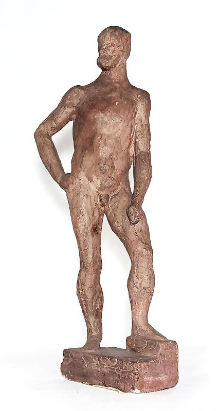 ''Этюд стоящего натурщика'', 1920-е. Гипс, 43х15х8 см.Государственный Русский музей, С.-Петербург.Фото: goskatalog.ru