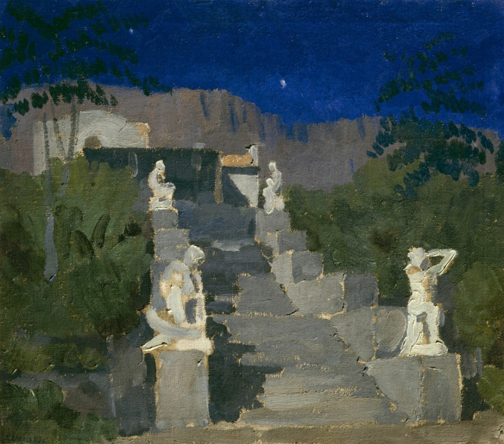 П.С. Уткин. "Крымский этюд. Лунный", 1913. Холст, масло, 41х46 см.Государственный Русский музей, С.-Петербург