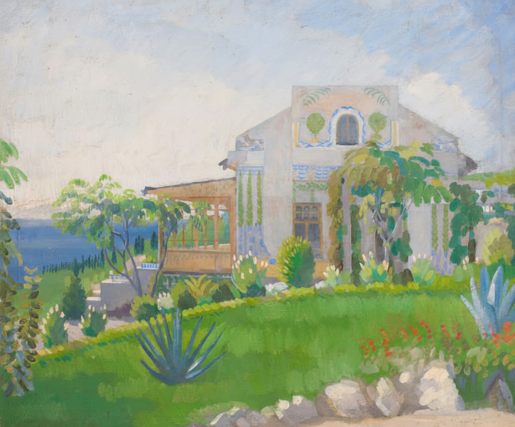 ". ХП.С. Уткин. "Вид усадьбы "Новый Кучук-Кой", 1913. Холст, масло, 48,5х57,5 см.Красноярский художественный музей имени В.И.Сурикова