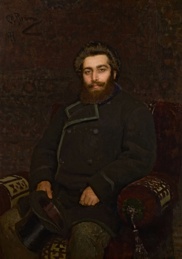 Илья Репин. ''Портрет художника Архипа Куинджи'', 1877. Государственный Русский музей