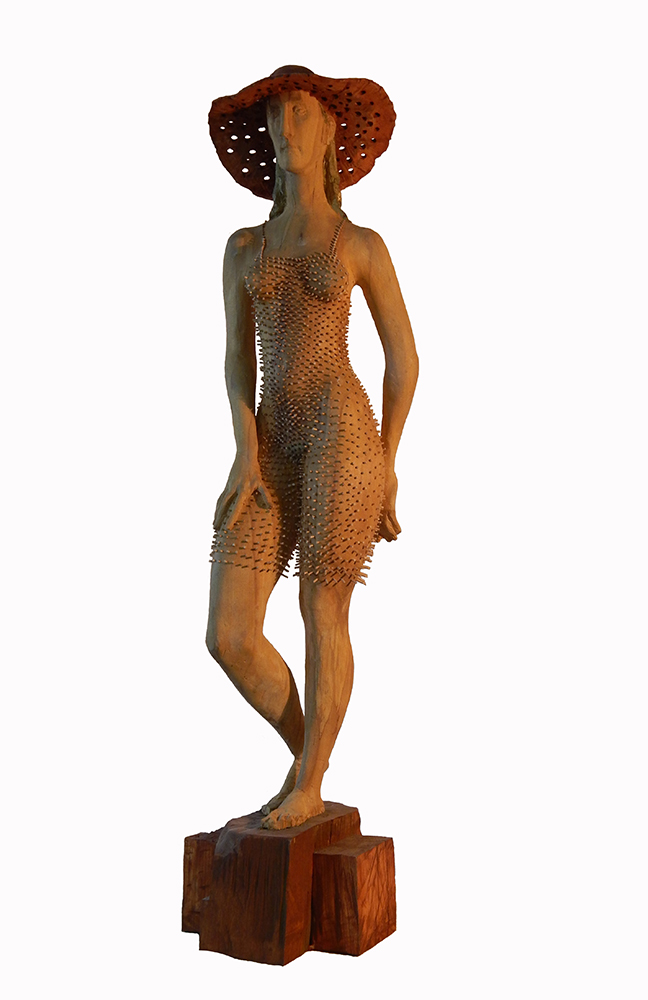 ''Летний день'', 2015. Дерево, акрил, 92х25х22 см