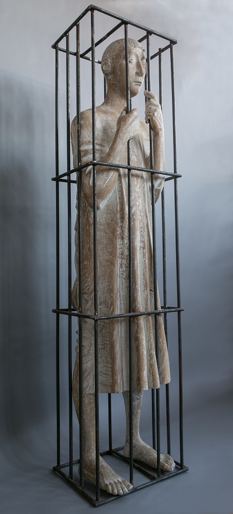 ''Ангел-хранитель'', 2014.Дерево, металл высота 220 см