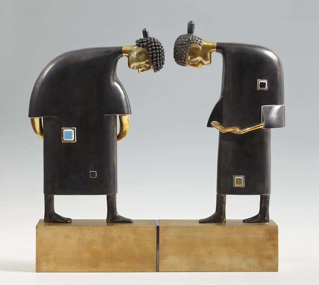 ''Примирение'', 2016. Бронза, тон, смальта, 45х44х11 см