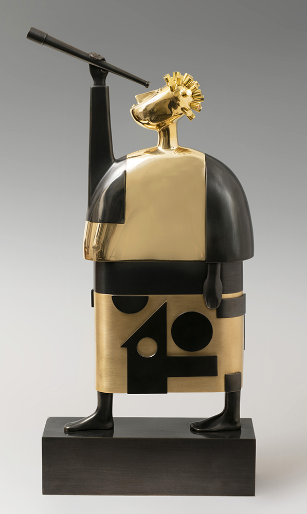 ''Астроном'', 2024. Бронза, тон, 55х27х8 см