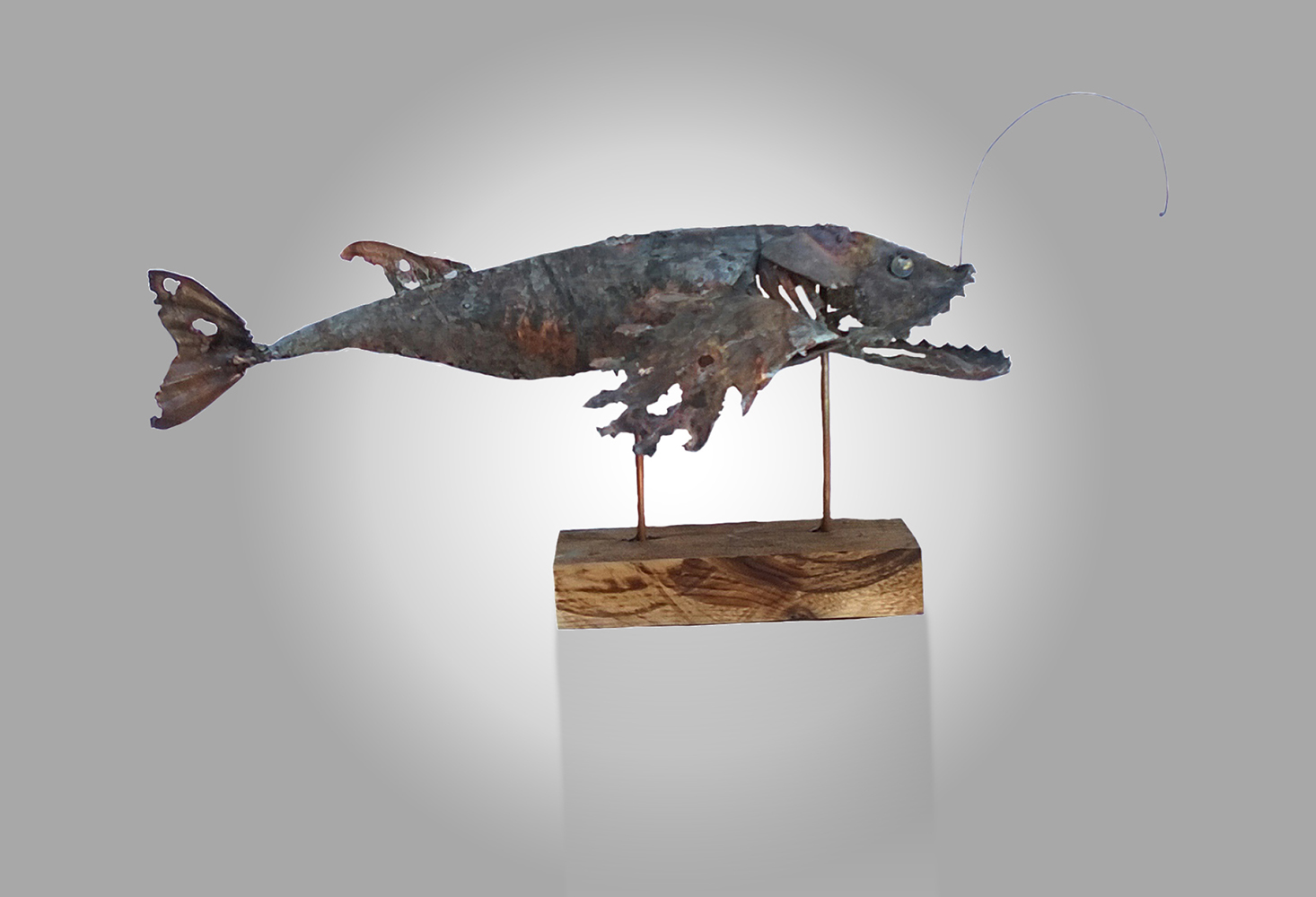 ''Морской черт'', 2015. Медь, 25х40 см