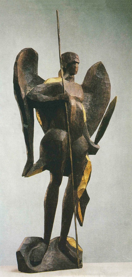 ''Архангел'', 1972. Дерево, роспись, 82х40х21 см