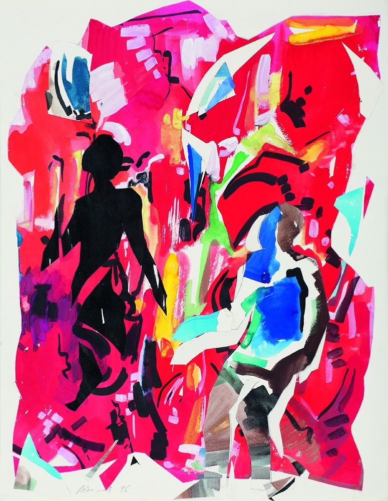 ''Фламенко. Нет никогда'', 1996. Бумага, гуашь, тушь, коллаж, 63х50 см