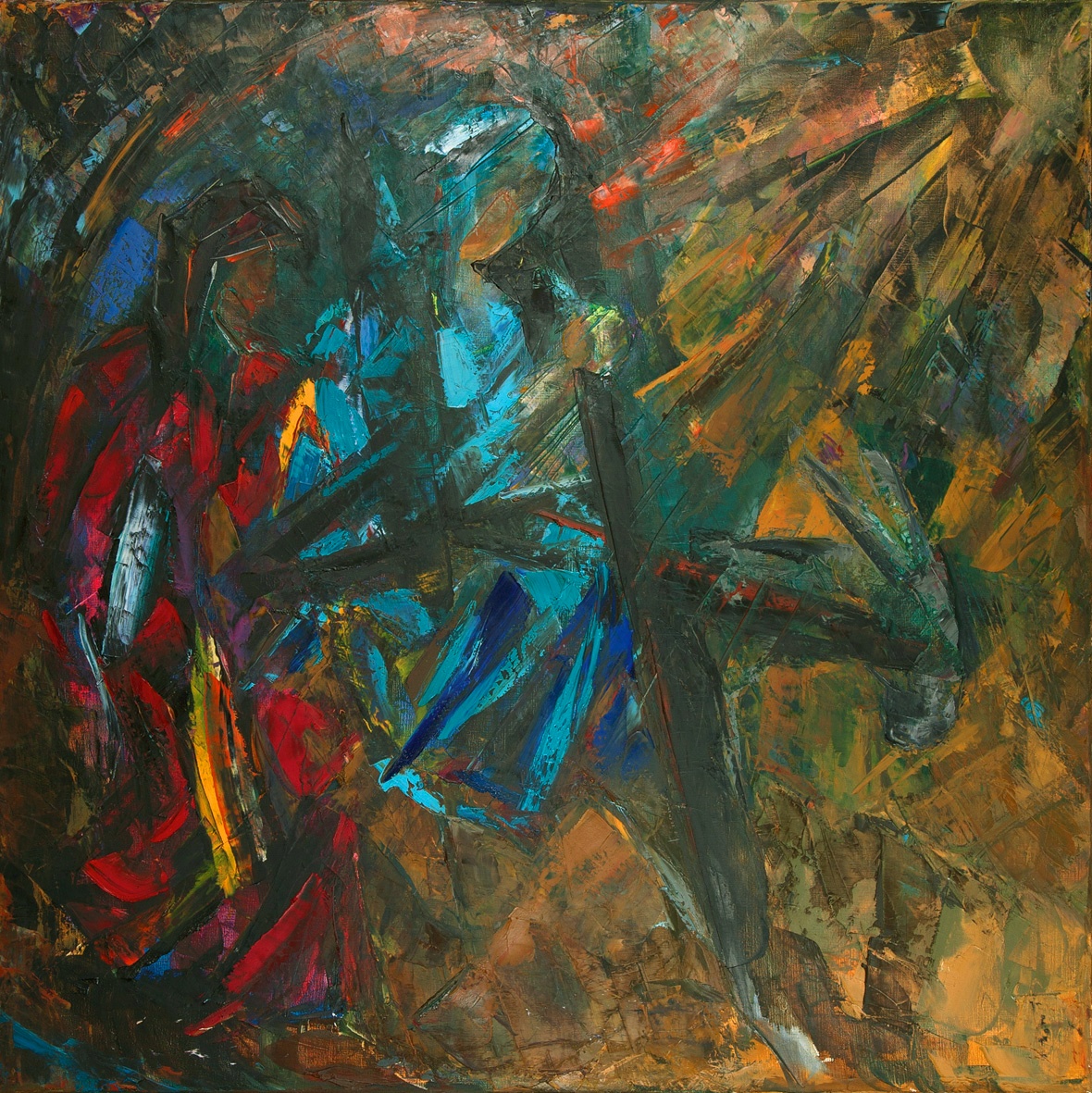 ''Бегство в Египет'', 2010. Холст, масло, 100х100 см