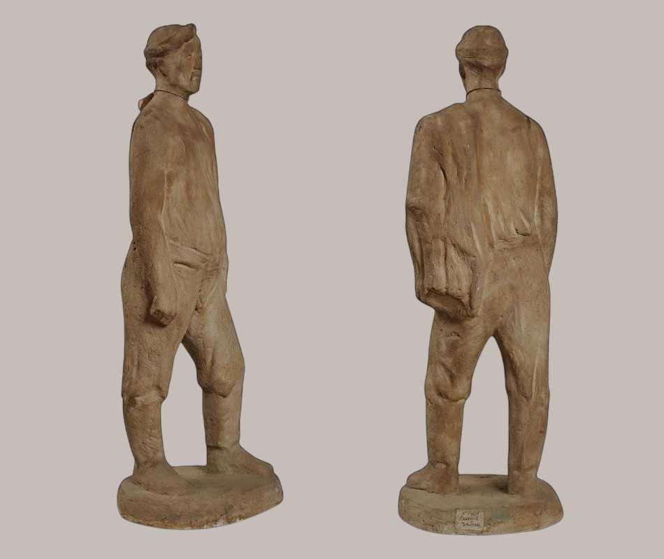''Портрет чабана Саитова'', 1974. Шамот, 100х36х25 см.Оренбургский областной музей изобразительных искусств