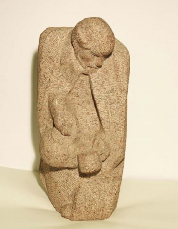 Олег Яновский. "Геолог", 1977. Гранит, 53,0х22,0х25,0 см. Магаданский областной краеведческий музей