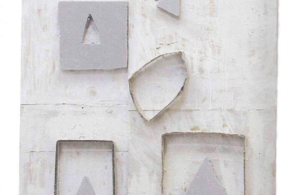 Анатолий Комелин. Кактус, 2017. Фанера, картон, пеноплекс, 90х85 см. Фото из альбома ''Анатолий Комелин. В мастерской'', Москва, 2018