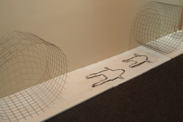 Анатолий Комелин. Театр военных действий. Вариант экспозиции в Театральном музее имени А.А. Бахрушина, Москва, 2019. Фото из архива А. Комелина